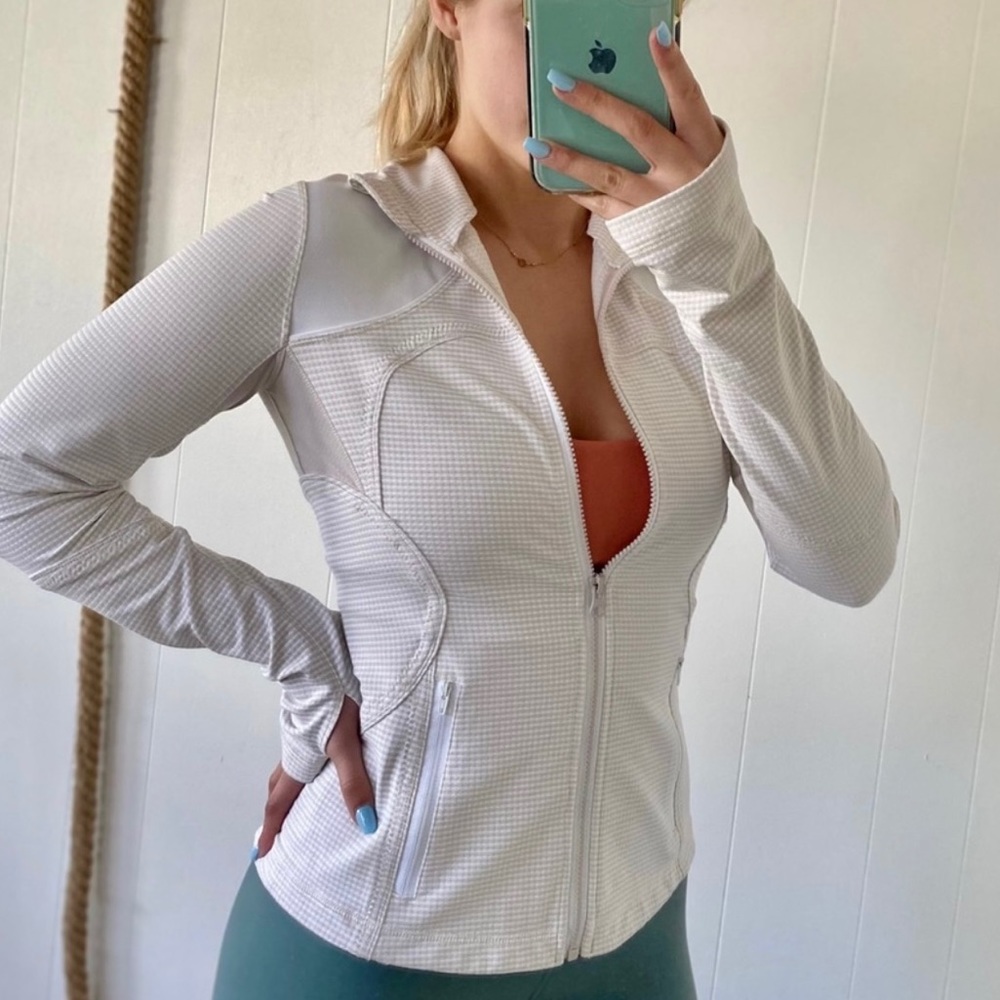 Lululemon Zip Up Jacket cream and white